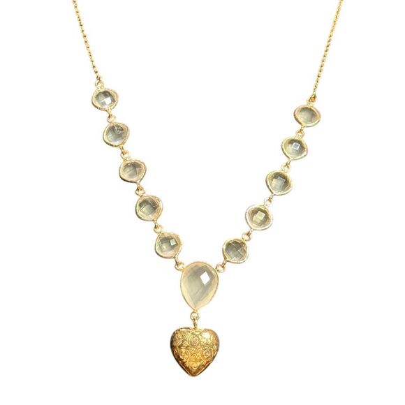 Elegant Sterling Silver rose Gold plated Heart design 18 inch Necklace - Picture 1 of 5